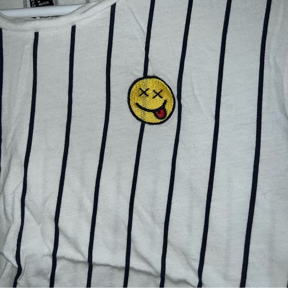 Forever 21 Striped Emoji Crop Top - Picture 4 of 5